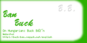 ban buck business card